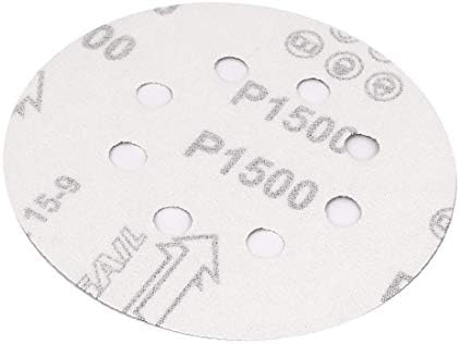 X-DREE prečnika 125 mm prečnika 8 rupa 1500 zrna abrazivne brusne ploče za brušenje 10 kom (Dischi abrasivi