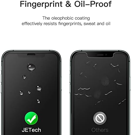 Jetech Protector zaslon punog pokrivanja za iPhone 11 Pro max / iPhone XS max 6,5-inčni, crni rub, 9h kaljeno