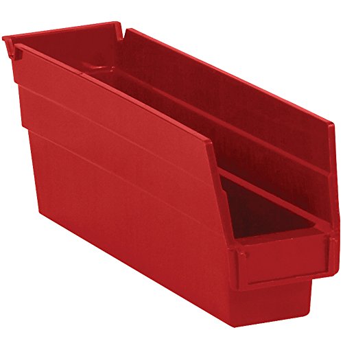 Plastične kutije za kante za police, 11 5/8 x 2 3/4 x 4, crvena, 36 / futrola po popustu USA