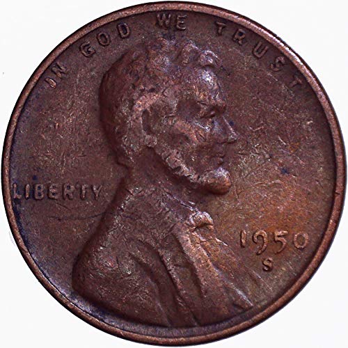 1950 s Lincoln pšenica Cent 1c vrlo dobro