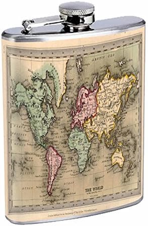 Savršenstvo u stilu tikvica od nerđajućeg čelika Vintage World Maps Design 004 8oz