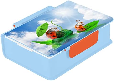 Suabo Ladybirds sa kišobranom Bento kutije za odrasle / dječje ručak za propuštanje otporne na ručak Plavi