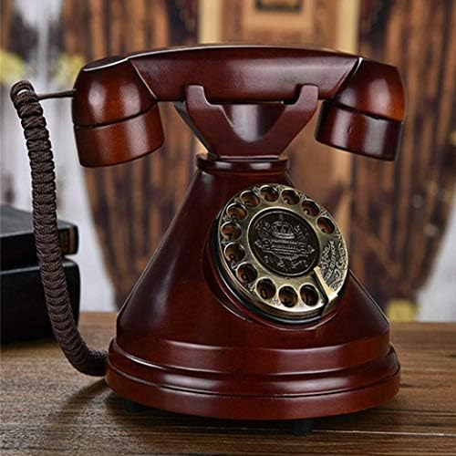 MyingBin Retro Puno punog drveta ZEMLJIŠTE TELEFON TELEFON Antique Corted telefon sa pozivateljem ID metalni