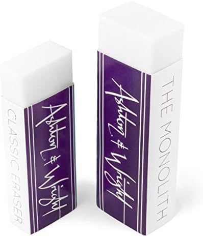 Ashton i Wright - Monolith Eraser - Latex Besplatna plastična guma - pakovanje od 2 jumbo bijele boje