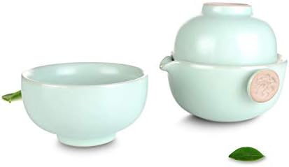 3in1 Tea set - 150ml Kina Porcelan prijenosni kungfu čaj za čaj i 2 x100ml čajne šalice
