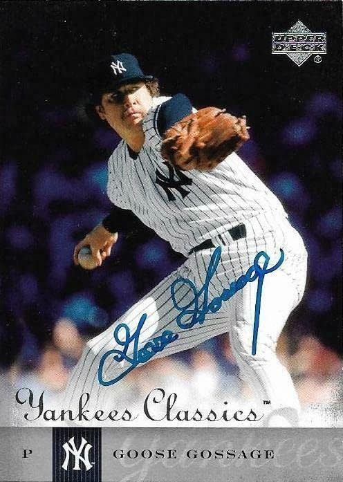 Goose Gossage Auto Autographing 2004 Gornja paluba Yankees Classics Card 26 - COA - bejzbol ploče sa autogramiranim