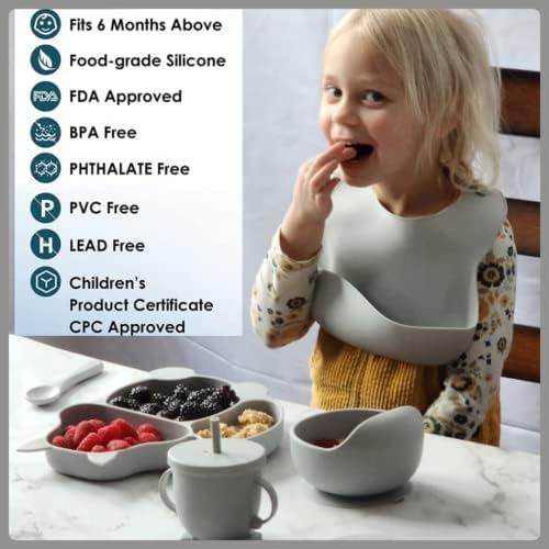 Baby Led Set hrane za odvikavanje / potrepštine za ishranu beba| Set hrane za malu djecu| Silikonski Bib,