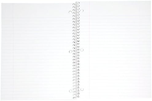 Spiralna bilježnica od medovine, široka pravila, 1 predmet, 70 listova, 8 x 10,5 inča, pakovanje različitih