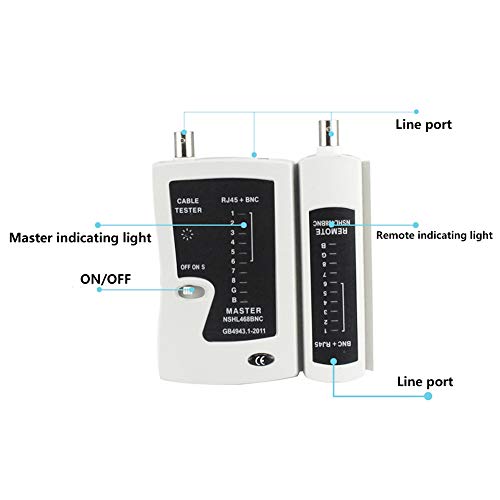 Tester za telefon, YG468B Network kabel tester, RJ45 + BNC tester kabela Brzi precizno ispitivanje mrežnog