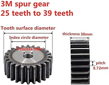 ZHENGGUIFANG ZGF-BR 3M zupčanik sa 25 zubaca / zupčanik sa 39 zupčanika procesna rupa sa zupčanikom motorni