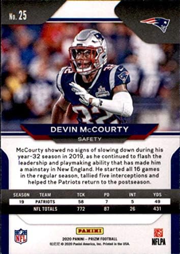 2020 Panini Prizm 25 Devin McCourty New England Patriots Football Card