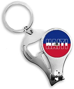 Haiti Country Zastava Naziv Nail Nipper prsten za ključeve lančane boce clipper