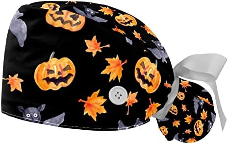 Podesiva bouffana s pilingom 2 kom sretan Halloween Radni šešir za kosu s konjskim repom Torbica Meka hirurška