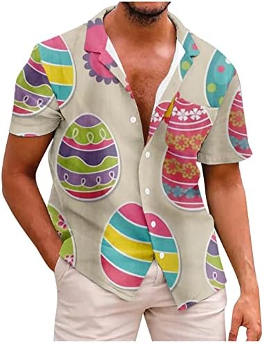 ISTOSNE DANE HADAJijske majice za muškarce, print mens casual majica kratkih rukava s majicom cvjetna majica