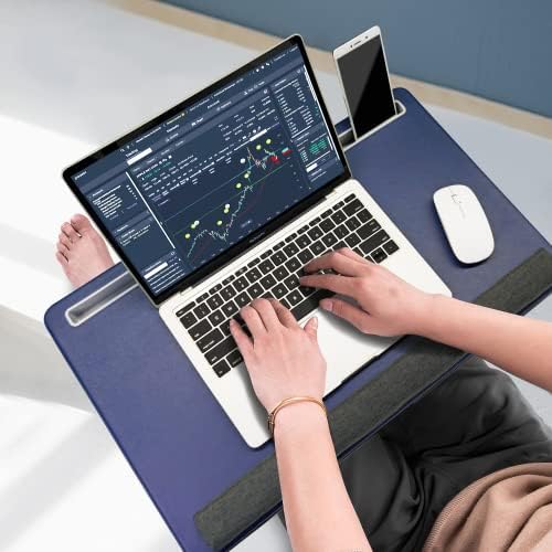 Extra Veliki laptop laptop - puni PU materijal jastučić za miša - prijenosni lapdesk sa držačem telefona
