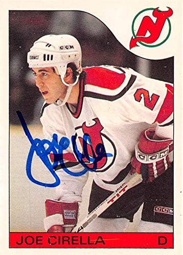 Autograpsko skladište 621006 Joe Cirella Autographirana hokejaška kartica - New Jersey Devils, 67 1985 O-pee-chee