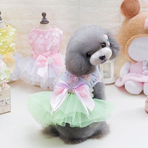 Mali psi Puppy Widel Grid Odjeća Prekrasna haljina suknja za malene kabele za pse za kućne ljubimce za štenad XS majice