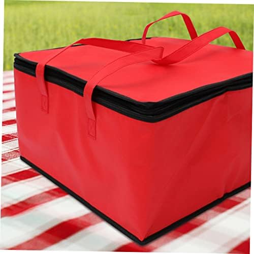 Luksuzne izolacijske torbe bez tkane izolacije tkanine crvena