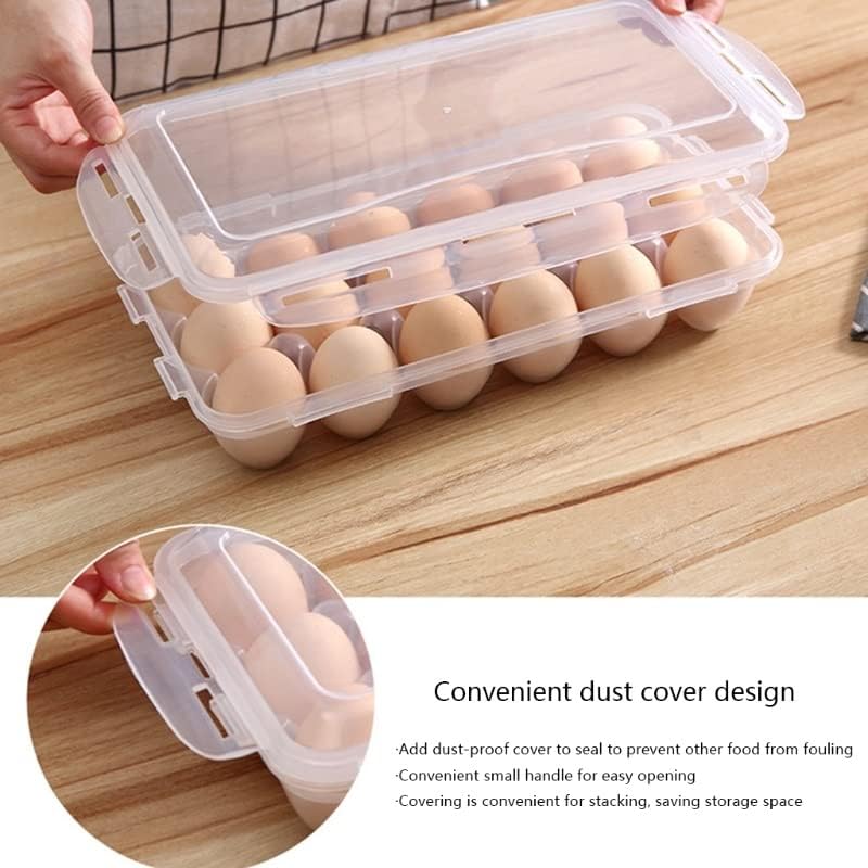 10/18 Grid kutija za odlaganje jaja ladica za jaja sa poklopcem Kuhinjski frižider stalak držač posude Organizator