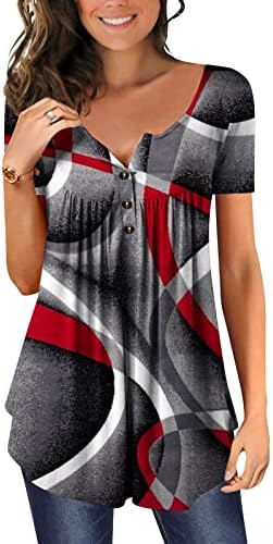 Majica bluza za dame jesen ljeto mekana udobna odjeća kratki rukav pamučni posadni vrat grafički ručak vrh