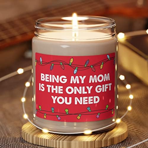 Mama Božićna svijeća, 9oz Bijela žalfija lavanda mirisna sojina svijeća, smiješna mama božićni poklon od