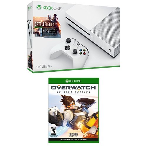 Xbox One S 500GB konzola - Battlefield 1 Bundle + Overwatch - Origins Edition Igra