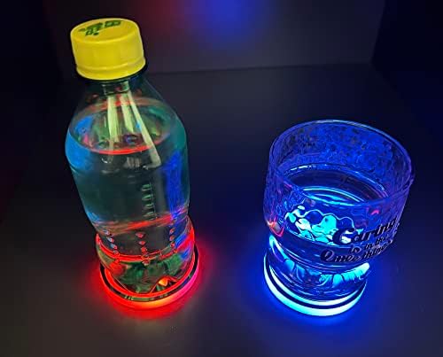 Lzlrun 2pcs Custom Logo LED nosač automobila Svjetla 7 boja Promjena USB punjenja MAT Lumininescentna čaša