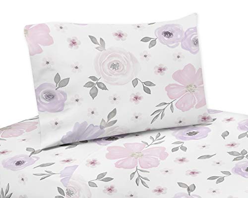Sweet Jojo dizajn Ljubičasta lavanda, ružičasta, siva i bijela Twin set za akvalnobolo za cvjetnu kolekciju