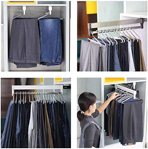 Vješalica za odjeću na izvlačenje proteže se 30-80 Cm, podesiva šina za odjeću za garderobu, hlače za domaćinstvo