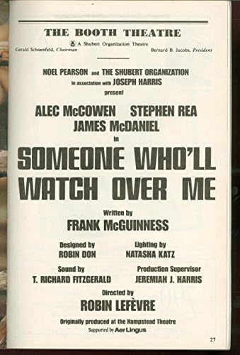 Neko ko će paziti na mene, Broadway plakat + Stephen Rea, Alec McCowen, James McDaniel