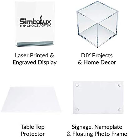 Zerobegin mat akrilna ploča,prozirni Lim od pleksiglasa, za DIY i profesionalne projekte, Debljina: 2mm,