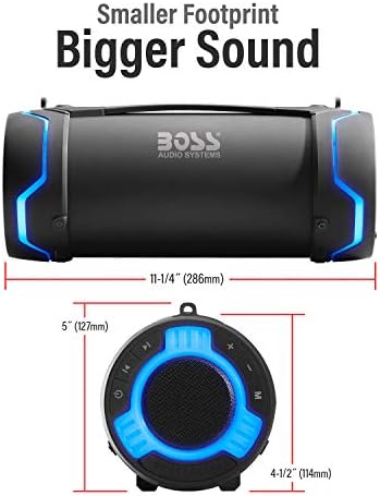 Boss Audio Systems cijev Prijenosni Bluetooth Stereo zvučnik otporan na vremenske uvjete-3 inča, puni domet,