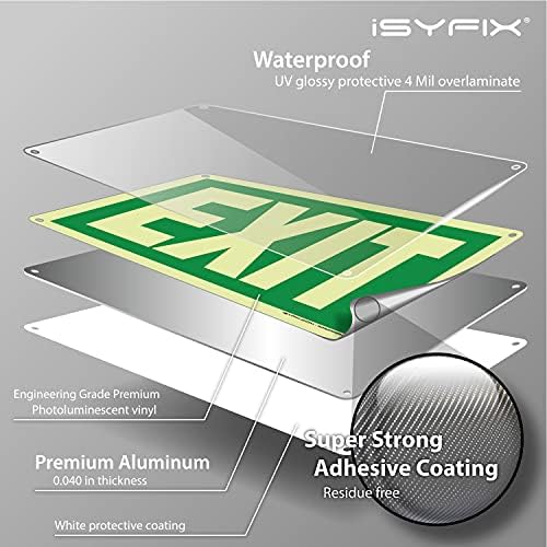 ISYFIX izlaz - 1 pakovanje 10x7 inča - rđe Besplatno .040 Aluminijski znakovi, sjaj u tamnom laminiranom
