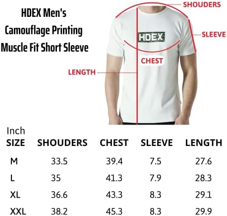 HDEX muški kamuflažni ispis mišića FIT s kratkim rukavima Tymber majica mišića