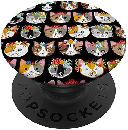 Vodenikolor Šarene Cat Print Pop Kitty Socket Mount Print Popsockets Popgrip: Zamljivanje hvataljka za telefone
