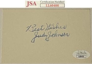 Judy Johnson potpisao je 3x5 indeks kartu - JSA LL60400 - AUTOGREMNI PLOV