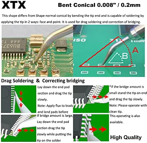 XTX savijeni konusni 0,008 / 0,2 mm za WX1010 WX2020 WT1010H WD1000HPT WXP120 WP120 WP120IG WXMP120 ACE