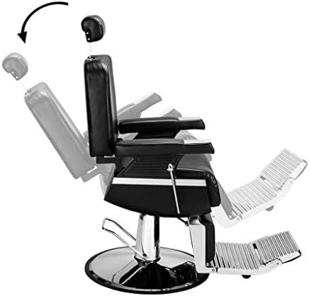 Liuyunqi frizerska ležeća stolica za frizersku frizuru rotirajuća i Podizna stolica odložena lako obrisana Crna