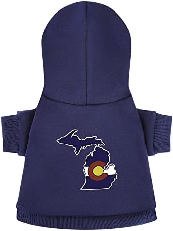 Michigan Outline Colorado Flag Personalizirani duksevi za pse Mekani ugodno odjeća za pse prozračne džempere