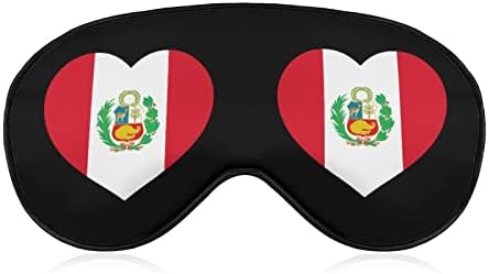 Love Peru Heart Funny Slaun maska ​​za oči meka naklonost za oči sa podesivim noćnim sjenilom za muškarce