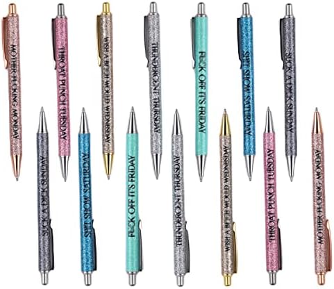 VERENIX 14 pakirajte dane u sedmici smiješne olovke za odrasle kolege-radne olovke sa smiješnim izrekama