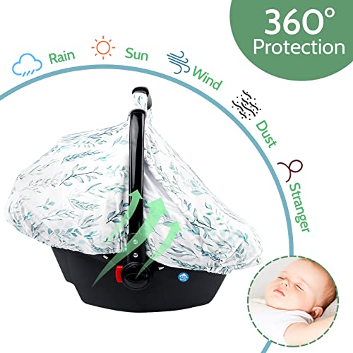 Podrška za glavu i tjelesno sjedalo za bebe i prekrivači za bebe, zeleni list