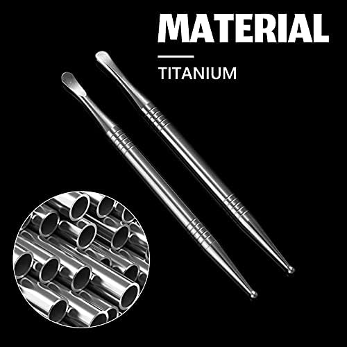 2 komada 110 mm Grade 2 titanijumski Alati srebrni vosak alati za rezbarenje sa neklizajućom ručkom alat