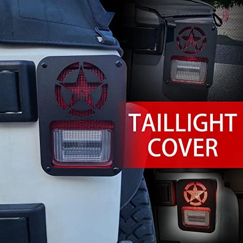 B. ZSSY 2 x tail Light Guard zadnje svjetlo poklopac kompatibilan za 2007-2018 Jeep JK Wrangler & Wrangler