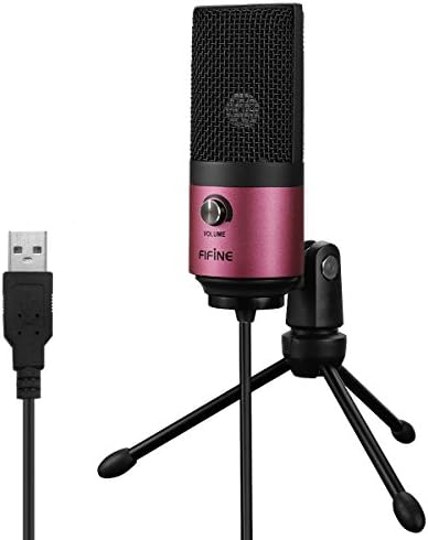 FIFINE Pink USB mikrofon i mikrofon za igre, računar Podcast kondenzator Mic, AmpliGame RGB Kardioidni Mic