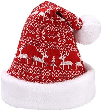 XIOS Božić ukras zimski flanel Božić Jelena šešir za odrasle snijeg pleteni Božić šešir bejzbol kapa pod