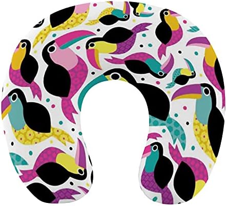 Tucanske ptice šareni jastuk za vrat u obliku slova U-u obliku aviona za putničku kancelariju
