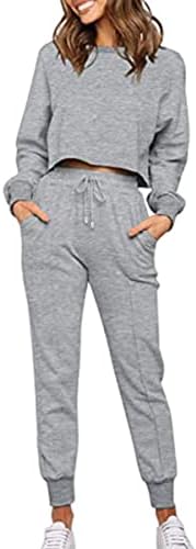 Esonlar ženska odijela za dvije komad pulover s dugim rukavima u obliku dugačke hlače