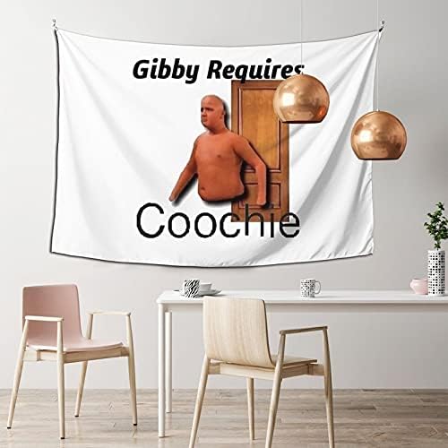 Gibby zahtijeva Coochie 1 tapiserija 60 * 40 inča za spavaću sobu dnevni boravak zidnog visećeg dekor tapiserija