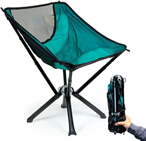 CLIQ prenosne stolice za kampovanje-mala sklopiva prenosiva stolica koja ide svuda na otvorenom. Kompaktna
